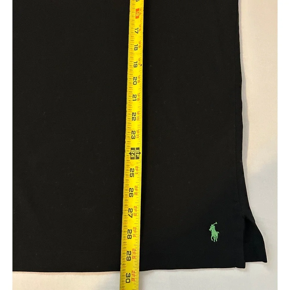 Polo Golf Ralph Lauren Polo Shirt Mens M Black Green Striped Pima Cotton